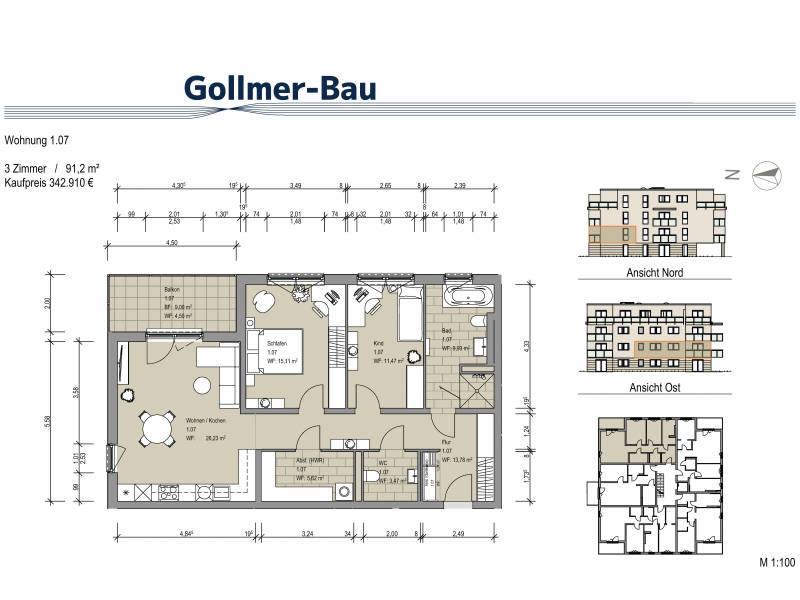 Mit Balkon - moderne Obergeschosswohnung Kaiserkamp in Sickte | Willkommen zu Hause!