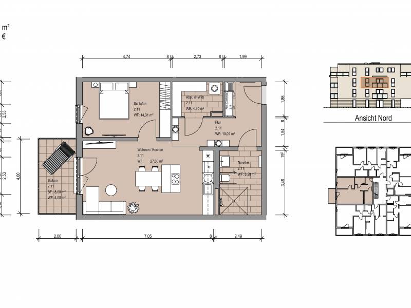 Mit Balkon - moderne Obergeschosswohnung Kaiserkamp in Sickte | Willkommen zu Hause!