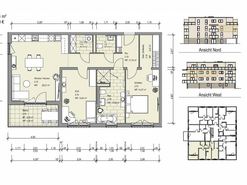 Mit Balkon - moderne Obergeschosswohnung Kaiserkamp in Sickte | Willkommen zu Hause!